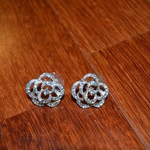 Diamond Flower Earrings